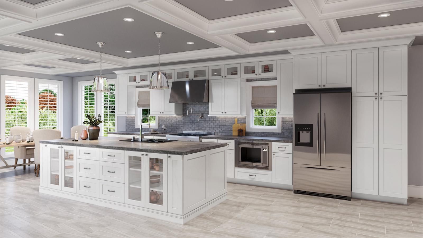 Custom-designed kitchen cabinets